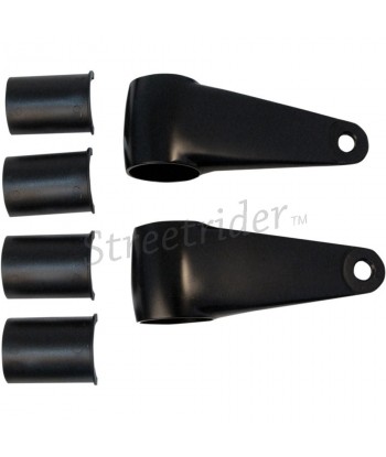 BLACK ALUMINUM FORK SIDE SUPPORTS FOR HEADLIGHT BIKE CAFE RACER