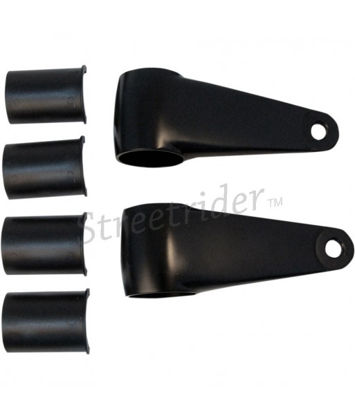 BLACK ALUMINUM FORK SIDE SUPPORTS FOR HEADLIGHT BIKE CAFE RACER