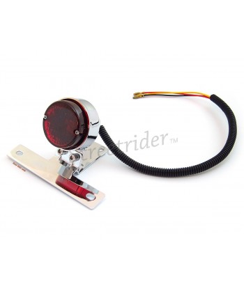 CLASSIC ROUND STYLE MOTORCYCLE CHROME TAIL LIGHT CAFE RACER
