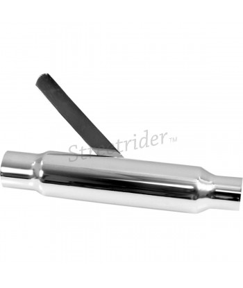 TERMINALE SCARICO MARMITTA UNIVERSALE VINTAGE CORTO CROMATO PER MOTO CAFE RACER