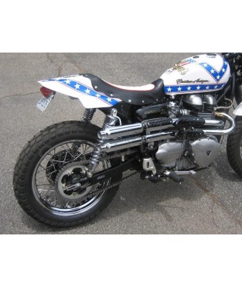 UNIVERSAL CHROMED EXHAUST SILENCER SHORT MOTORCYCLE VINTAGE CAFE RACER