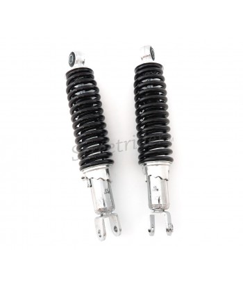 AMMORTIZZATORI POSTERIORI CORTI 11.4" VINTAGE CROMATI E NERI C/CAVALLOTTO PER MOTO CAFE RACER