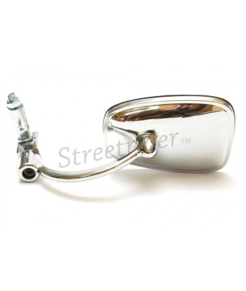 SPECCHIETTI TONDI IN NERO/CROMO CON ATTACCO AL MANUBRIO DA 7/8" - 22 MM.PER MOTO E SCOOTER 