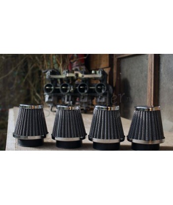 FILTRO ARIA CONICO CROMATO CLAMP ON 35 MM. PER MOTO CAFE RACER