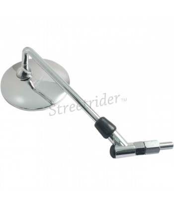 REARVIEW MIRROR HOMOLOGATED ROUND CHROME STREET MOTORCYCLE