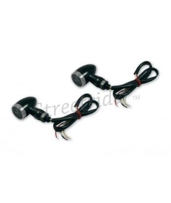 LED CLEAR LENS TURN SIGNAL ALUMINIUM BLACK SILVER RING FOR MOTORCYCLE