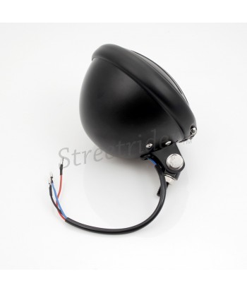 SCHEINWERFER ALUMINIUM EU GENEMIGHT FLACHE SCHWARZE PRISON 5.9" 150 MM FÜR CAFE RACER MOTORRAD