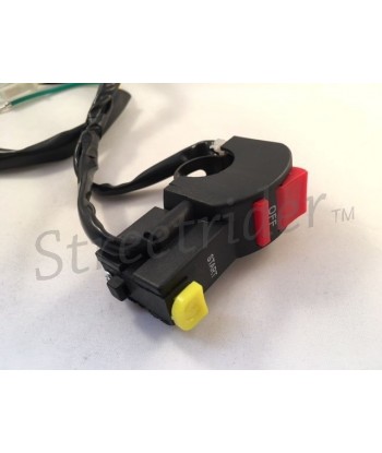 BLOCCO COMANDO DESTRO INTERRUTTORE AVVIAMENTO ARRESTO KILL PER MANUBRIO DA 22 MM. MOTO