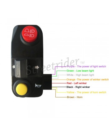 BLOCCO COMANDO SINISTRO IN ALLUMINIO CON PULSANTI MULTIFUNZIONI PER MANUBRIO DA 22 MM. MOTO