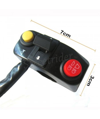 BLOCCO COMANDO SINISTRO IN ALLUMINIO CON PULSANTI MULTIFUNZIONI PER MANUBRIO DA 22 MM. MOTO