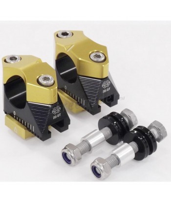 RISER SUPPORTI MANUBRIO GTO 2D.GT NERI/ORO PER DUCATI SCRAMBLER 803 2015-2017