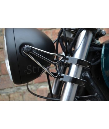 BLACK BRACKETS RAZOR LUXURIOUS FOR HEADLIGHT MOTORCYCLE CAFE RACER