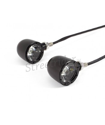 INDICATORI DI DIREZIONE FRECCE NERE CREE LED PER MOTO CAFE RACER SCRAMBLER