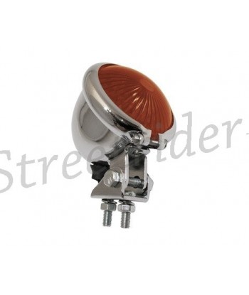 LED TAIL LIGHT BATES 2 STYLE CHROME RED LENS FOR MOTORCYCLE VINTAGE CAFE RACER