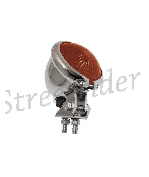 LED TAIL LIGHT BATES 2 STYLE CHROME RED LENS FOR MOTORCYCLE VINTAGE CAFE RACER