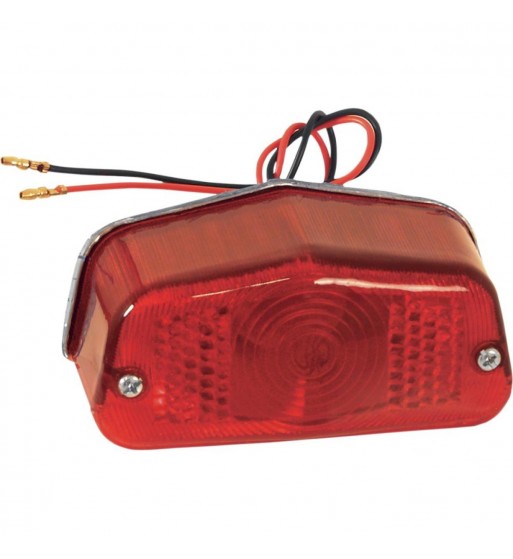 FEUX ARRIERE LUCAS STYLE ROUGE LENTILLE POUR MOTO VINTAGE CAFE RACER