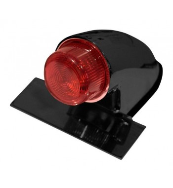 TAIL LIGHT LED REPLICA SPARTO RED LENS WITH LICENSE PLATE HOLDER BLACK FOR MOTORCYCLE VINTAGE CAFE RACER