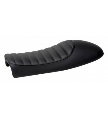 SELLA IN PELLE UNIVERSALE VINTAGE TUCK N' ROLL NERA 16 PER MOTO CAFE RACER