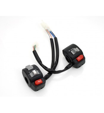 UNIVERSAL SWITCH BLOCK SET LEFT AND RIGHT MULTIFUNCTIONAL 22 MM HANDLEBAR MOTORCYCLE