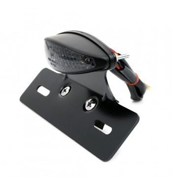 TAIL LIGHT LED OVAL BLACK MOTORCYCLE VINTAGE CAFE RACER