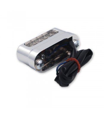 UNIVERSEL CHROME LED LUMINEUX POUR LE PLAQUE D’IMMATRICULATION CAFE RACER MOTO