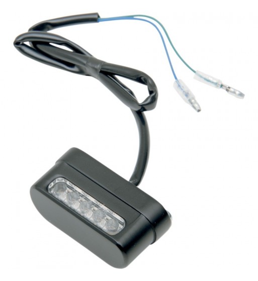 UNIVERSEL NOIR LED LUMINEUX POUR LE PLAQUE D’IMMATRICULATION CAFE RACER MOTO