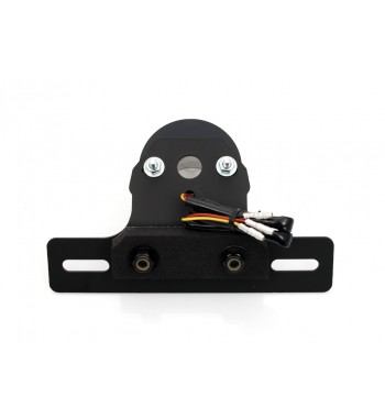 FANALE POSTERIORE NEW TONDO NERO A LED PER MOTO CAFE RACER