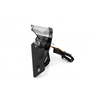 TAIL LIGHT LED BLACK NEW ROUND MOTORCYCLE CAFE RACER