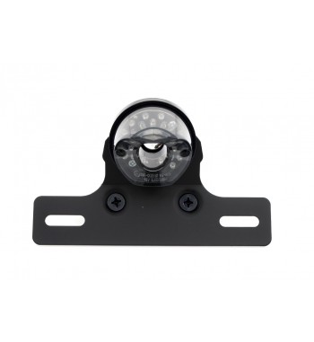 FANALE POSTERIORE NEW TONDO NERO A LED PER MOTO CAFE RACER