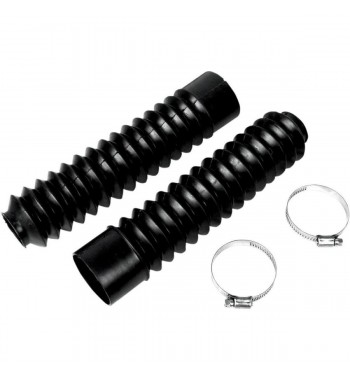 SOFFIETTI PARAPOLVERE COPRI STELI FORCELLA UNIVERSALI NERI 12T PER MOTO CAFE RACER