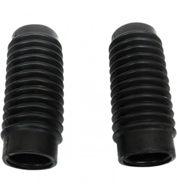 UNIVERSAL MOTO BOTTES NOIR FOURCHE TUBE COUVERCLE 12T 49-54 MM  POUR CAFE RACER