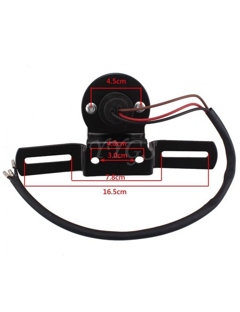 FEU ARRIÈRE ROND CLASSIC NOIR LENTILLE ROUGE LUMIÈRE POUR MOTO VINTAGE CAFE RACER