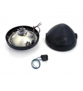 SCHEINWERFER EU GENEMIGHT 5.75" 165 MM CLASSIC SCHWARZ MATT FÜR CAFE RACER MOTORRAD