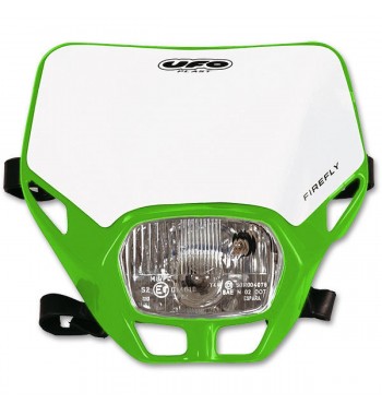 FRONT SINGLE HEADLIGHT GREEN MASK COMPLETE UFO FIRE-FLY FOR ENDURO MOTORCYCLE
