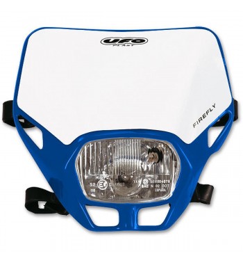 FRONT SINGLE HEADLIGHT REFLEX-BLUE MASK COMPLETE UFO FIRE-FLY FOR ENDURO MOTORCYCLE