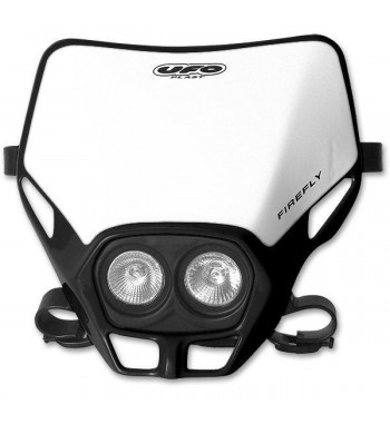 FRONT TWIN HEADLIGHT BLACK MASK COMPLETE UFO FIRE-FLY FOR ENDURO MOTORCYCLE