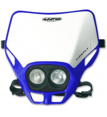FRONT TWIN HEADLIGHT REFLEX-BLUE MASK COMPLETE UFO FIRE-FLY FOR ENDURO MOTORCYCLE