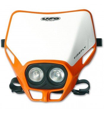FRONT TWIN HEADLIGHT KTM-ORANGE MASK COMPLETE UFO FIRE-FLY FOR ENDURO MOTORCYCLE