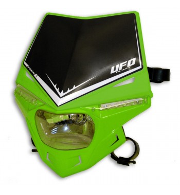 FRONT HEADLIGHT KX-GREEN MASK COMPLETE UFO STEALTH FOR ENDURO MOTORCYCLE