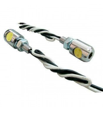 CORPS ÉCROU BOULON EN ALUMINIUM LUMIÈRE LED SMD STYLE 6 EU APPROUVÉ POUR PLAQUE MOTOCYCLETTE CAFE RACER