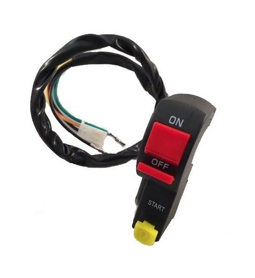BLOCCO COMANDO DESTRO INTERRUTTORE AVVIAMENTO ARRESTO KILL PER MANUBRIO DA 22 MM. MOTO