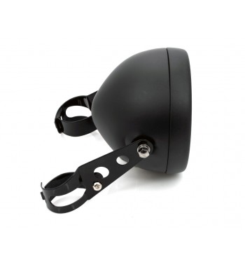 SIDE MOUNT HEADLIGHT 145 MM SHELLS FLAT BLACK FOR CAFE RACER MOTORCYCLE