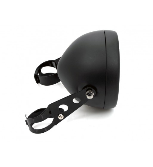 KÖRPERABDECKUNG SCHEINWERFER 145 MM SCHWARZ MATT SEITENMONTAGE FÜR CAFE RACER MOTORRAD