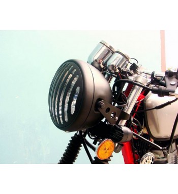 KÖRPERABDECKUNG SCHEINWERFER 145 MM SCHWARZ MATT SEITENMONTAGE FÜR CAFE RACER MOTORRAD