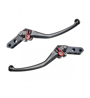 BRAKE AND CLUTCH LEVERS SET TITAX EVO BLACK/RED HONDA CRF1000 L AFRICA TWIN 2016-2018
