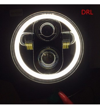 LED SCHEINWERFER EU ZULASSUNG HALO RING 160 MM SCHWARZ FÜR CAFE RACER MOTORRAD