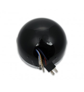 PHARE AVANT HOMOLOGUE LUCAS NOIR LED MULTIPLES 145 MM POUR CAFE RACER MOTO