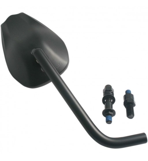 CUSTOM REPLACEMENT MIRROR EU APPROVED BLACK MATT CONVEX LENS MOTORCYCLE