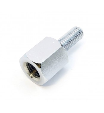 SUPPORTO ADATTATORE CROMATO 10MM/8MM PER SPECCHIETTO MOTO E SCOOTER