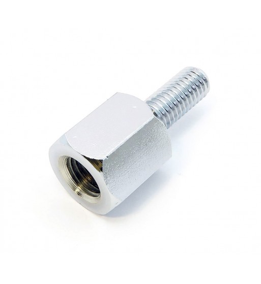 SUPPORT ADAPTATEUR CHROMEE 10MM / 8MM POUR MIROIR MOTOCYCLETTE ET SCOOTER